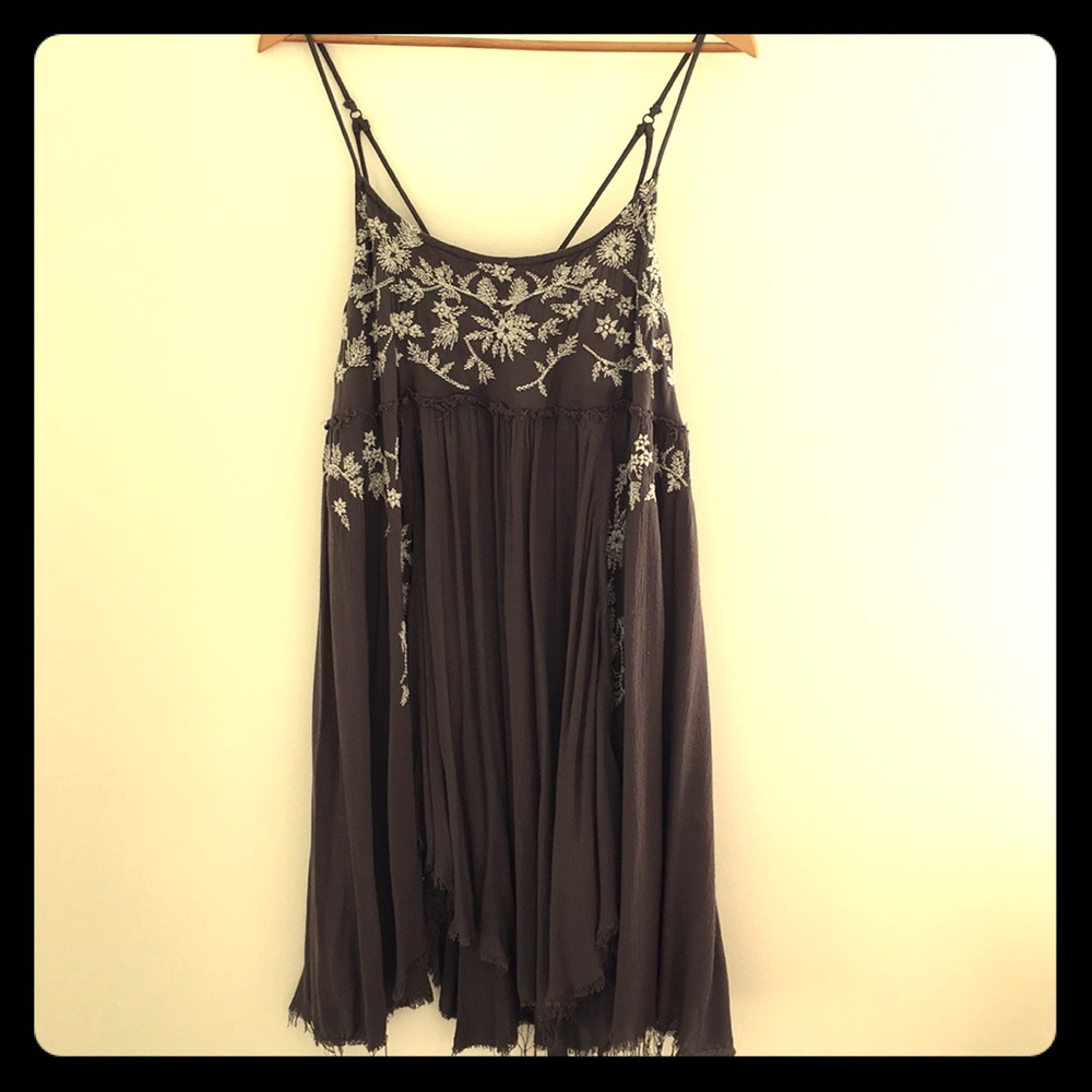 Free People embroidered gauze dress
